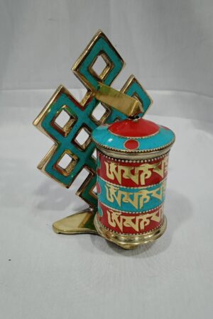 Tabletop Ritual Prayer Wheel for Buddhist Prayer, Mantra Recitation & Altar Use